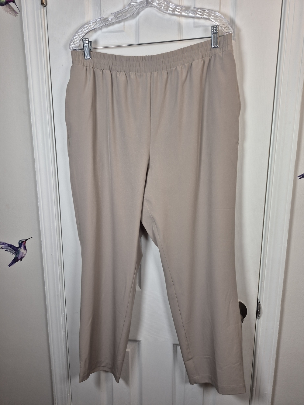 Simply Vera Vera Wang Coastal Grandmother Khaki Pull On Ankle Pants Large Spring